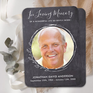 Memorial Photo Sympathy Poem Funeral Prayer Card Telefonnummerkarte