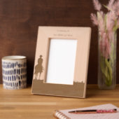 Memorial Photo Western Horse Back Riding Geätzte Rahmen (Links)