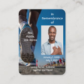 Memorial Pocket Card Athlete Marathon Runner Run Visitenkarte (Vorderseite)