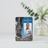 Memorial Pocket Card Athlete Marathon Runner Run Visitenkarte (Stehend Vorderseite)