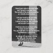 Memorial Pocket Card Athlete Rollerblade Skaten Visitenkarte (Rückseite)