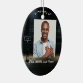 Memorial Pocket Card Basketball Game Keramik Ornament (Rechts)
