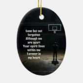 Memorial Pocket Card Basketball Game Keramik Ornament (Hinten)