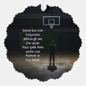 Memorial Pocket Card Basketball Game Ornament Karte (Rückseite)