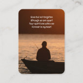 Memorial Pocket Card Fischen Fischer Visitenkarte (Rückseite)