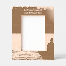 Memorial Pocket Card Fischerei Fischer Geätzte Rahmen