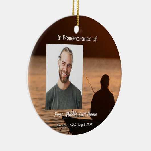 Memorial Pocket Card Fischerei Fischer Keramik Ornament (Rechts)