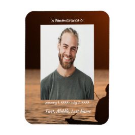 Memorial Pocket Card Fischerei Fischer Magnet