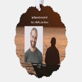 Memorial Pocket Card Fischerei Fischer Ornament Karte (Links)