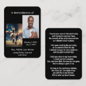 Memorial Pocket Card Fußballspiel Visitenkarte (Vorne/Hinten)