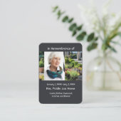 Memorial Pocket Card Gardengarten Garten Visitenkarte (Stehend Vorderseite)