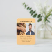 Memorial Pocket Card Holzbearbeitungsplatz Visitenkarte (Stehend Vorderseite)