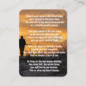 Memorial Pocket Card Jäger Jagd Stalingspiel Visitenkarte (Rückseite)