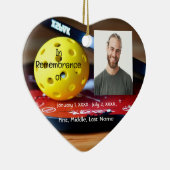 Memorial Pocket Card Pickleball Sport Keramik Ornament (Rechts)