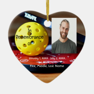 Memorial Pocket Card Pickleball Sport Keramik Ornament