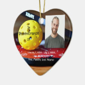 Memorial Pocket Card Pickleball Sport Keramik Ornament (Links)