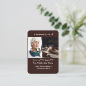 Memorial Pocket Card Potter Potterkarton Visitenkarte (Stehend Vorderseite)