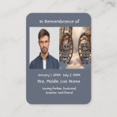 Memorial Pocket Card Schneeschuhschuss Visitenkarte (Vorderseite)