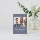 Memorial Pocket Card Schneeschuhschuss Visitenkarte (Stehend Vorderseite)
