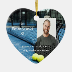 Memorial Pocket Card Tennis Game Racket Ball Keramik Ornament