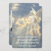 Memorial Pocket Keepake Angel Sky Clouds Einladung (Vorne/Hinten)