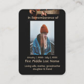 Memorial Pocket Keepake Gitarre Musik Visitenkarte (Vorderseite)