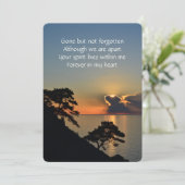 Memorial Pocket Keepake Lake Sunset Friedlich Einladung (Stehend Vorderseite)