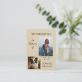 Memorial Pocket Keepake Papillon Dog Visitenkarte (Stehend Vorderseite)