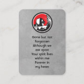 Memorial Pocket Keepake Welder Welding Visitenkarte (Vorderseite)