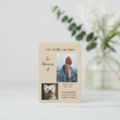 Memorial Pocket Keepake West Highland Dog Visitenkarte (Stehend Vorderseite)