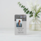 Memorial Prayer Card Dragonfly Dewdrops Visitenkarte (Stehend Vorderseite)