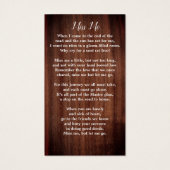 Memorial Prayer Card Foto Land Blumenbeerdigung (Rückseite)