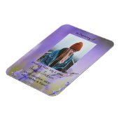 Memorial Prayer Card Hummingbird Lavender Blume Magnet (Linke Seite)
