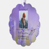 Memorial Prayer Card Hummingbird Lavender Blume Ornament Karte (Links)