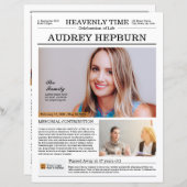 Memorial Program Newspaper Template (Vorne/Hinten)
