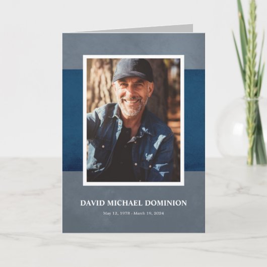 Memorial-Programm für das blaugraue Foto Programm (Vorderseite)