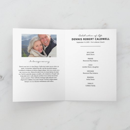 Memorial-Programm zum Thema "Blaue Ozeane" Programm (Innenseite)