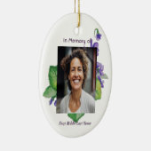 Memorial Remembrance Watercolor Wild Violet Keramik Ornament (Rechts)