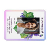 Memorial Remembrance Watercolor Wild Violet Magnet (Horizontal)