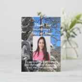 Memorial Rock Climbing Mountain climber  Thank you Dankeskarte (Stehend Vorderseite)