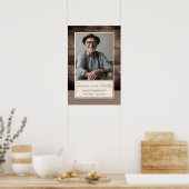 Memorial Rusitc Holz Foto Begrüßung Poster (Küche)