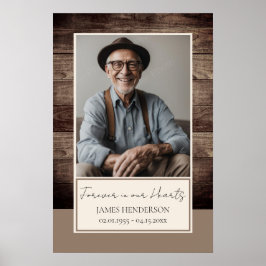 Memorial Rusitc Holz Foto Begrüßung Poster