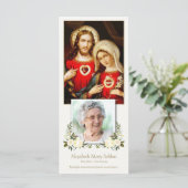 Memorial Sacred Hearts Beerdigung Danke Karte (Stehend Vorderseite)
