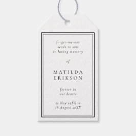 Memorial Seed Packs | Elegantes Begräbnisgeschenk Geschenkanhänger