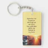 Memorial Semi-Truck Tractor-trailer Schlüsselanhänger (Vorderseite)