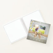 Memorial Service Beige Bow Daisies Foto Gästebuch Notizblock (Innenseite)