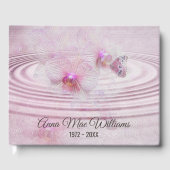 Memorial Service Butterfly on Pink Orchid  Gästebuch (Vorderseite)