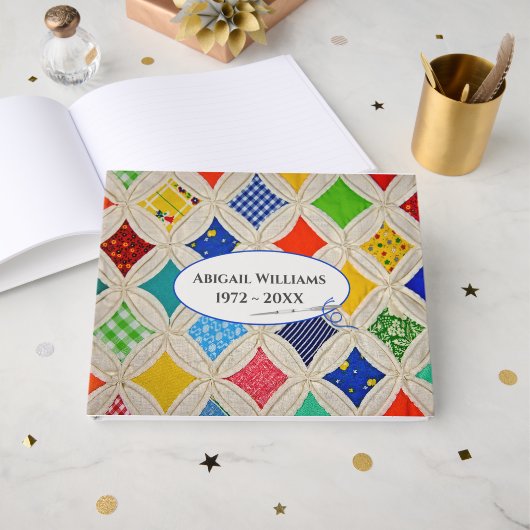 Memorial Service Cathedral Window Quilt Pattern Gästebuch (Vorderseite Offen)