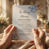 Memorial Service Celebration of Life Cornflower  Einladung