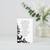 Memorial Service Christlich Stag Dez Art Visitenkarte (Stehend Vorderseite)